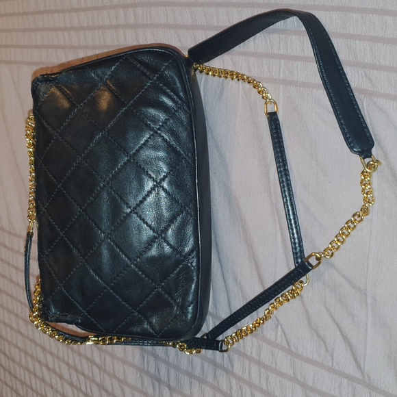Judith Leiber Black Leather Quilted Mini Bag - Picture 3 of 14